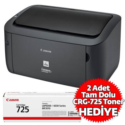 CANON i-SENSYS LBP6030BK MONO LAZER USB A4 SİYAH YAZICI + 2xTONER