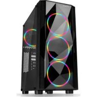 DARK DİAMOND PRO 500W 4x12CM ARGB FAN MIDI TOWER FULL AKRİLİK GAMING KASA