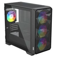 DRAGOS DİAMOND 600W 80+ 4x12CM ARGB FAN MICRO ATX TEMPERED GLASS USB3.0 SİYAH GAMING KASA