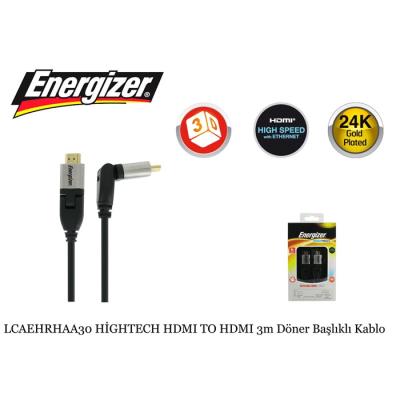 ENERGIZER LCAEHRHAA30 HDMI KABLO HIGH TECH 3 MT DÖNER BAŞLIKLI