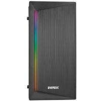 EVEREST BLAZON 250W ATX PENCERELİ RGB LED ŞERİTLİ 2xUSB2.0 SİYAH GAMING KASA