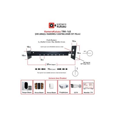 KAMERA KUTUSU TRK 165 KADEMELİ UZATMA AYAĞI 57-95CM)