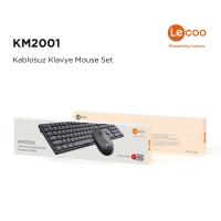 LECOO KM2001 KABLOSUZ SİYAH Q KLAVYE+MOUSE