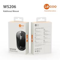 LECOO WS206 KABLOSUZ 1200 DPI SİYAH MOUSE