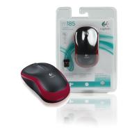 LOGITECH M185 KABLOSUZ 1000 DPI KIRMIZI MOUSE 910-002237