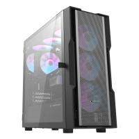 RAMPAGE INFINITY MESH PSU YOK 4x12CM ARGB FAN E-ATX TEMPERED GLASS 2xUSB2.0/1xUSB3.0 SİYAH MID TOWER GAMİNG KASA