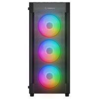 RAMPAGE VIGILANT MESH 650W 80+ BR 4x12CM RGB FAN ATX TEMPERED GLASS 2xUSB2.0/1xUSB3.0 SİYAH MID TOWER GAMİNG KASA